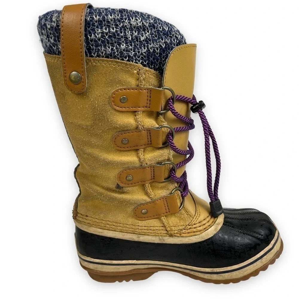 Sorel Boots Youth 1 Brown Joan of Arctic Lined Waterproof Winter Duck Boots